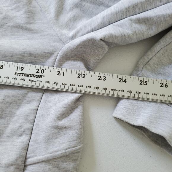 Lululemon Sweatshirt Womens Large Gray Crewneck Pullover Raglan Side Slit Logo - Picture 5 of 7